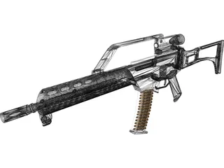 H&K G36K 3D Model preview