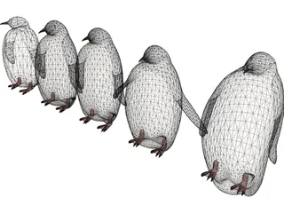 Penguins 3D Model preview