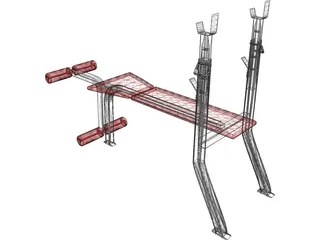 Weight Bench 3D Model preview