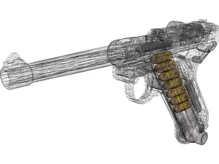 Luger P08 3D Model preview