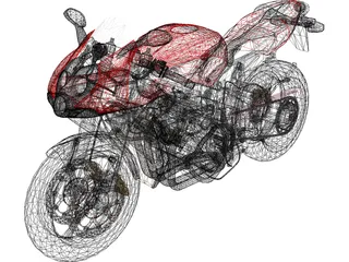 Honda CBR600 Street 3D Model preview