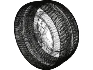Wheel Chevrolet Corvette 3D Model preview