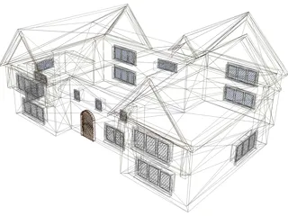 House Country English 3D Model preview