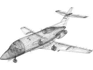 British Aerospace BAe 125 3D Model preview