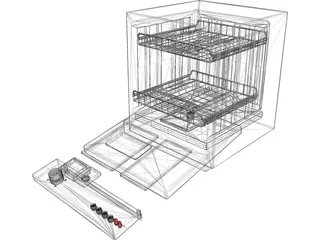 Dishwasher 3D Model preview