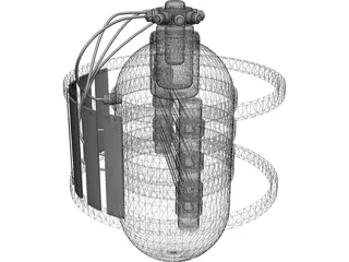 Container Satellite 3D Model preview