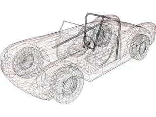 Porsche Roadster (1955) 3D Model preview