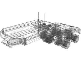 Goldhofer Hydraulic Gooseneck (2000) 3D Model preview