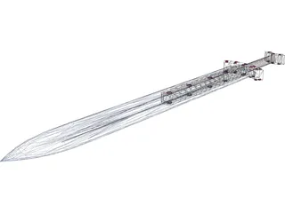 Sword Short Broad 3D Model preview