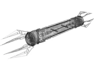 Double Bladed Lightsaber 3D Model preview
