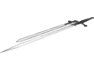 Scottish Claymore 3D Model preview