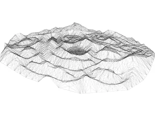 Alien Landscape 3D Model preview