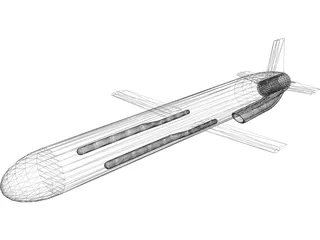 Russian AS-15 Air-Launched Cruise Missile (ALCM) 3D Model preview