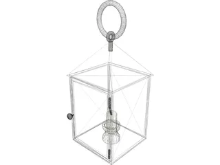 Handheld Candle Lantern 3D Model preview