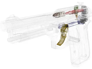 Beretta 92D 3D Model preview