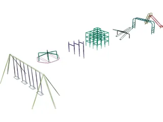 Playground Set 3D Model preview