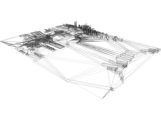 City Part Boston South 3D Model preview