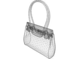 Ladies Handbag 3D Model preview