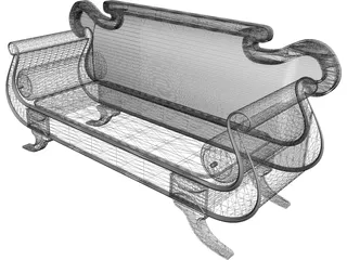 Regency Sofa 3D Model preview