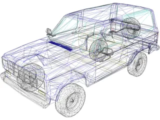 Ford Bronco (1987) 3D Model preview