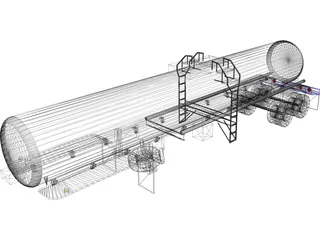 Trailer Tanker 3D Model preview