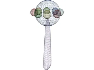 Baby Rattle 3D Model preview