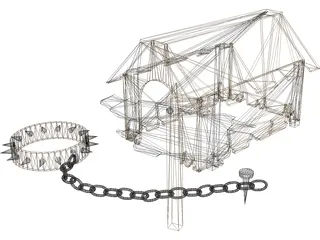 Dog House 3D Model preview