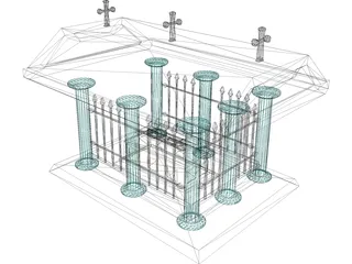 Crypt and Coffin 3D Model preview