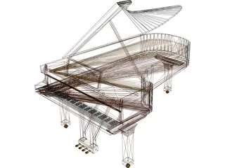Piano 3D Model preview