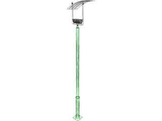 Light Post Ilum Reflective 3D Model preview