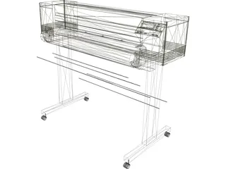 Plotter HP650C 3D Model preview