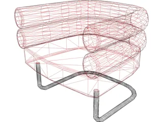 Chair Bibendum 3D Model preview