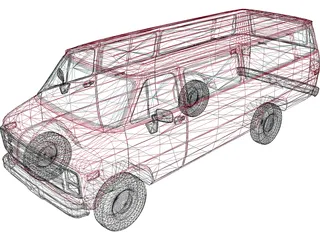 Dodge B350 Maxiwagon (1989) 3D Model preview