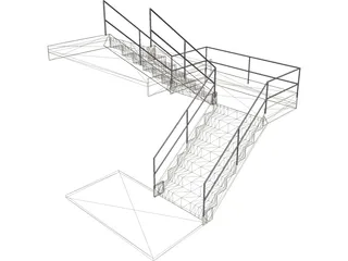 Stairs 3D Model preview
