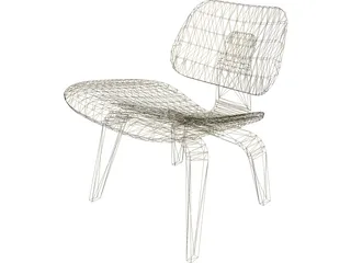 Plywood Chair 3D Model preview