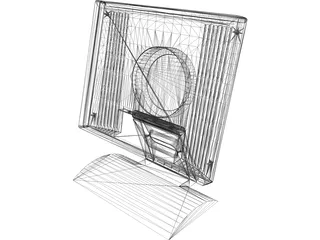 Monitor 19in Flat Panel Computer 3D Model preview
