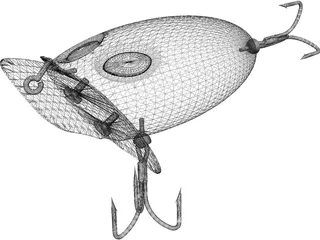 Fishing Lure Jitter Bug 3D Model preview