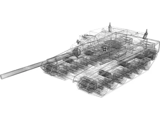 Future Light Tank Fictional Design 3D Model preview