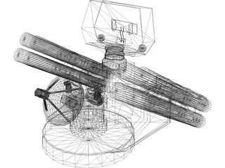 French Crotale Surface to Air Missile Launcher 3D Model preview