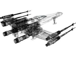 Star Wars Rebel X-Wing Fighter 3D Model preview