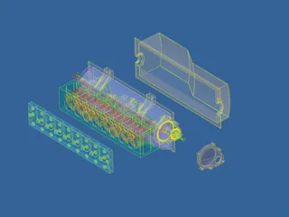 Flathead Straight 8 Engine 3D Model preview