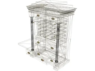 Bureau Biedermeier 3D Model preview
