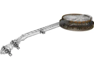 Banjo Gibson Style 3D Model preview