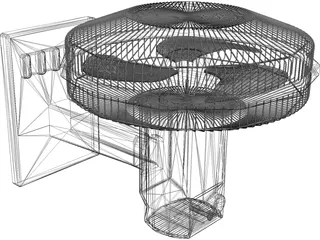 Caged Fan 3D Model preview