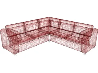 Couch Sectional 3D Model preview