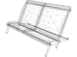 Couch Folding Contiki 3D Model preview