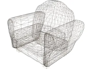 Chair Leather 3D Model preview