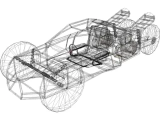 Dune Buggy 3D Model preview