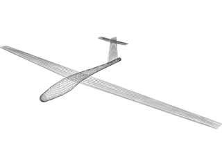 Glider Segelflieger 3D Model preview
