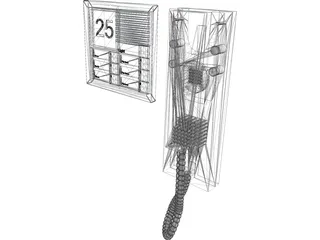 Siedle Door Bell 3D Model preview